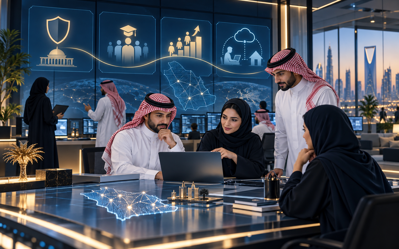 Cybersecurity Saudization: Structuring Your Security Team Under the Updated Controls editorial illustration