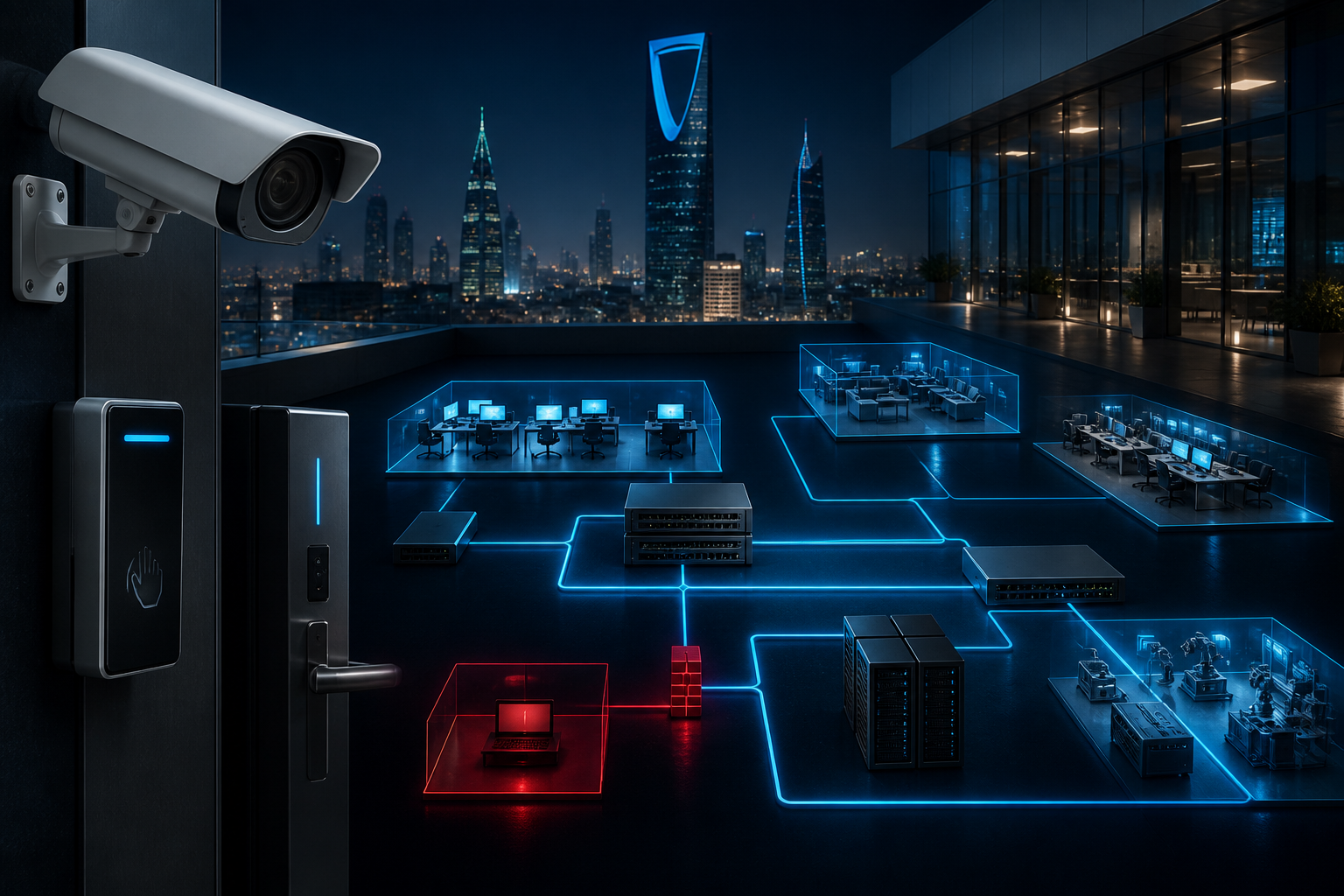 Converging Physical Security and Network Security: Cameras, Readers, and Controllers as Network Endpoints editorial illustration