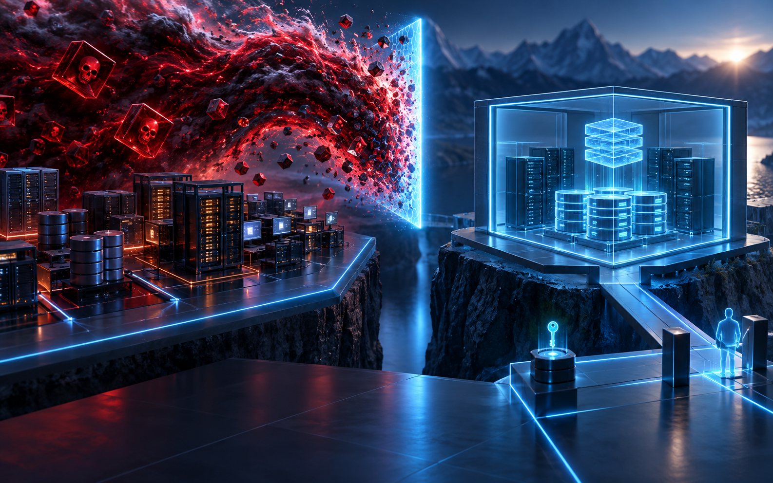 Ransomware-Resistant Backup: Why Your Backups Are the First Target editorial illustration